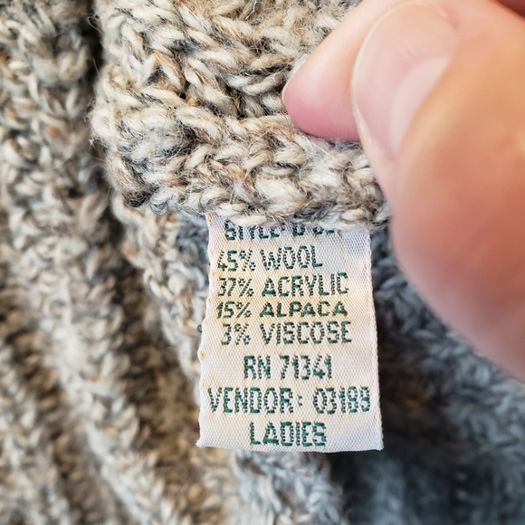 L.L. Bean Women's Textured Knit Cardigan - Gray - Picture 4 of 6